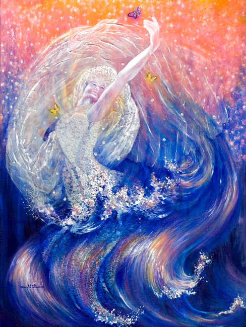 The Bride in the River of Life Painting