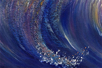 Waves from the Bride in the River of Life painting